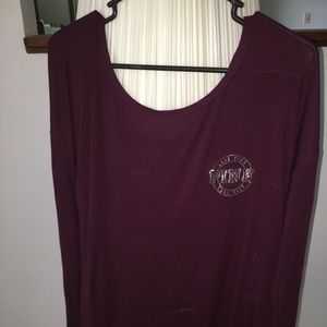 Long sleeve maroon PINK shirt